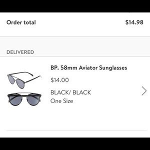 B.P. 58mm aviator sunglasses